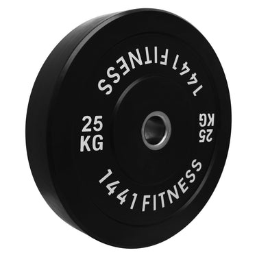 Black Rubber Bumper Plate - 25 KG